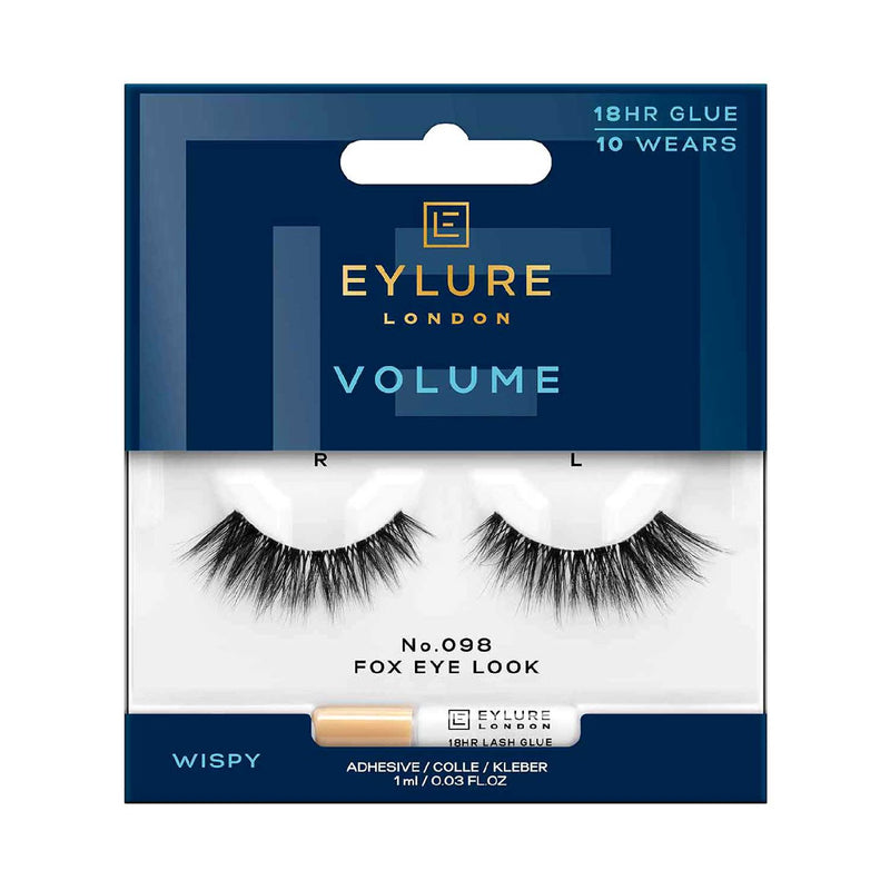Eylure No.098 Fox Eye false lashes with adhesive - British product