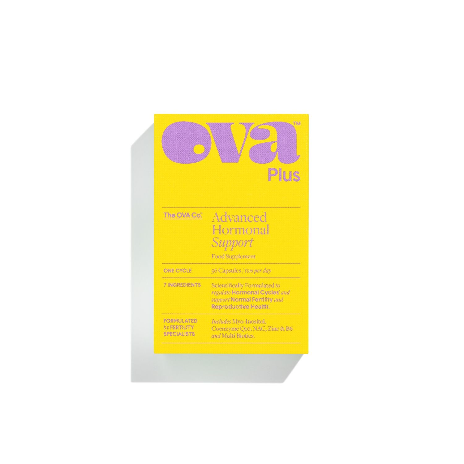 OVA OVAPlus Advanced Hormonal Support 56 capsules, imported from the UK
