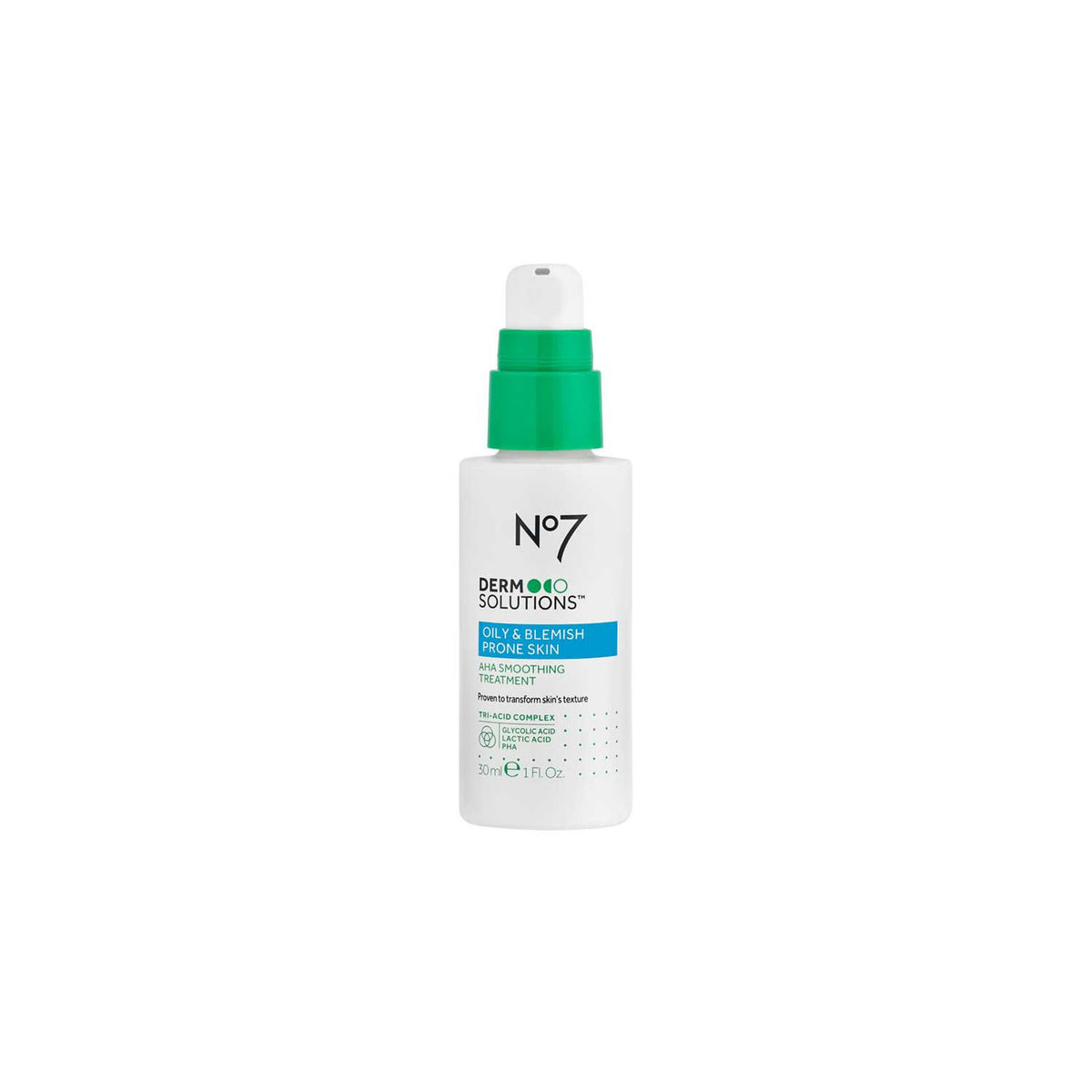 No7 Derm Solutions AHA Smoothing Treatment, imported from the UK
