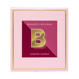 Landon Tyler Candle Letter B Bergamot Lime Basil 140g - British product