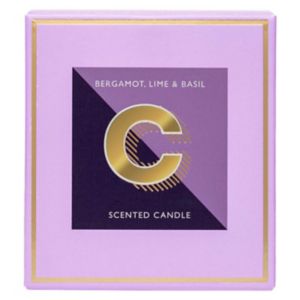 Landon Tyler Alphabet-Kerze Buchstabe C Bergamotte Limette Basilikum Kerzen 140g