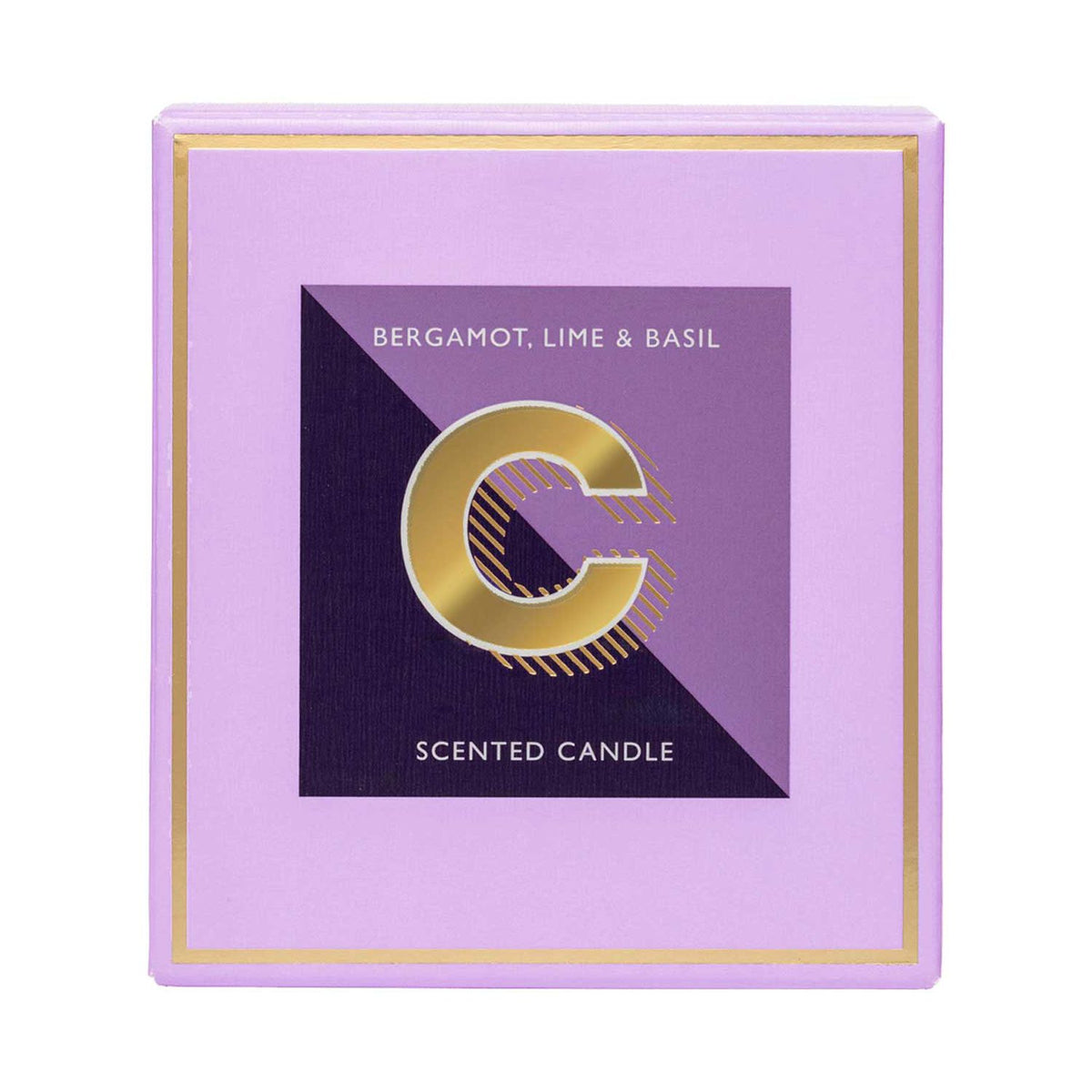 Landon Tyler alphabet candle letter C Bergamot Lime Basil 140g, UK version