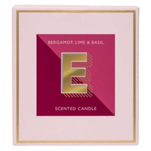 Landon Tyler letter candle E Bergamot Lime 140g, UK version
