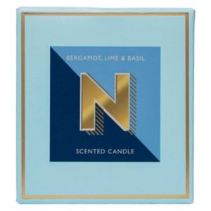 Landon Tyler Buchstabe N Kerze Bergamotte Limette Basilikum 140g