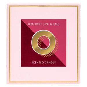 Landon Tyler Alphabet-Kerze Buchstabe O Bergamotte Limette Basilikum 140g