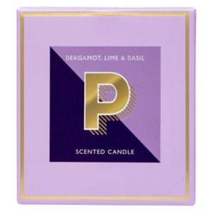 Landon Tyler Alphabet Kerze Buchstabe P Bergamotte Limette Basilikum Duftkerze 140g