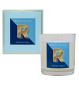 Landon Tyler Buchstabe R Kerze Bergamotte Limette Basilikum 140g Wachs
