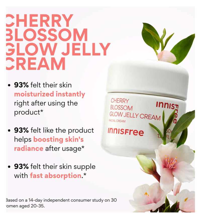 Innisfree Cherry Blossom Glow Jelly Cream 50ml (British brand)