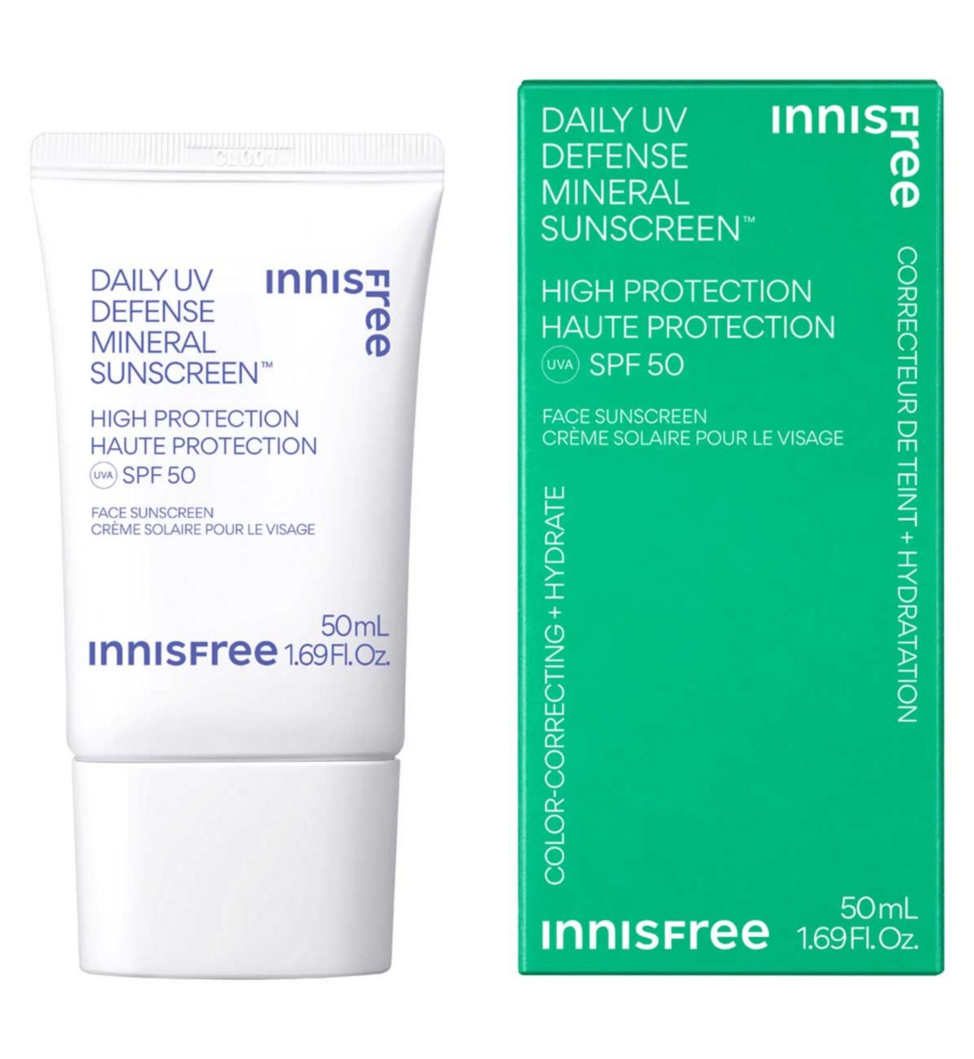 Innisfree Daily UV Defense Mineral Sunscreen SPF 50 50ml (British brand)
