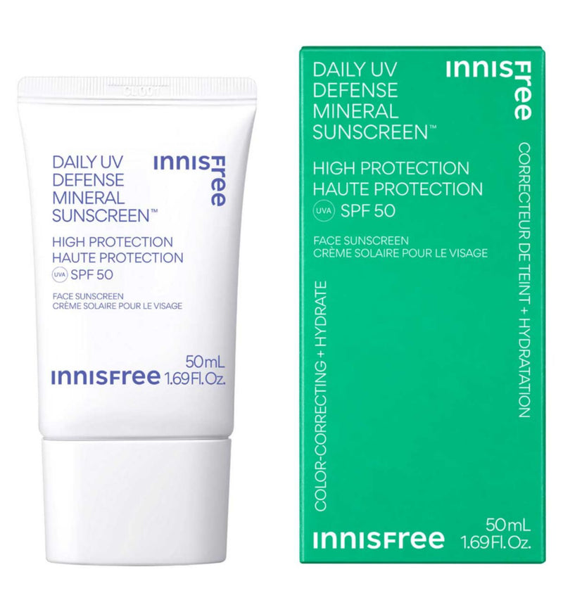 Innisfree Daily UV Defense Mineral Sunscreen SPF 50 50ml (British brand)