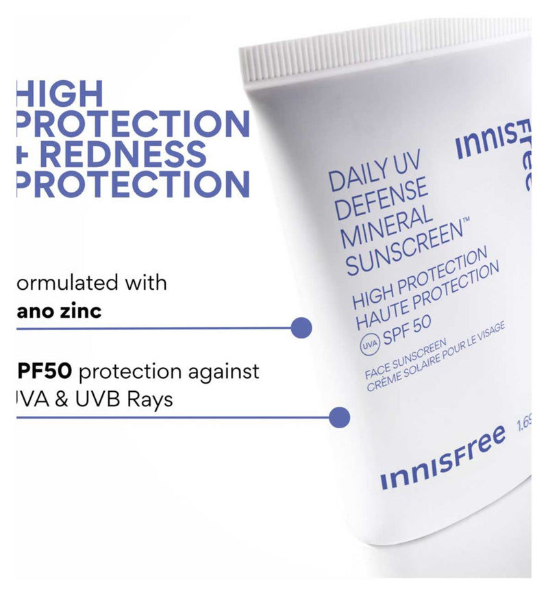 Innisfree Daily UV Defense Mineral Sunscreen SPF 50 50ml (British brand)