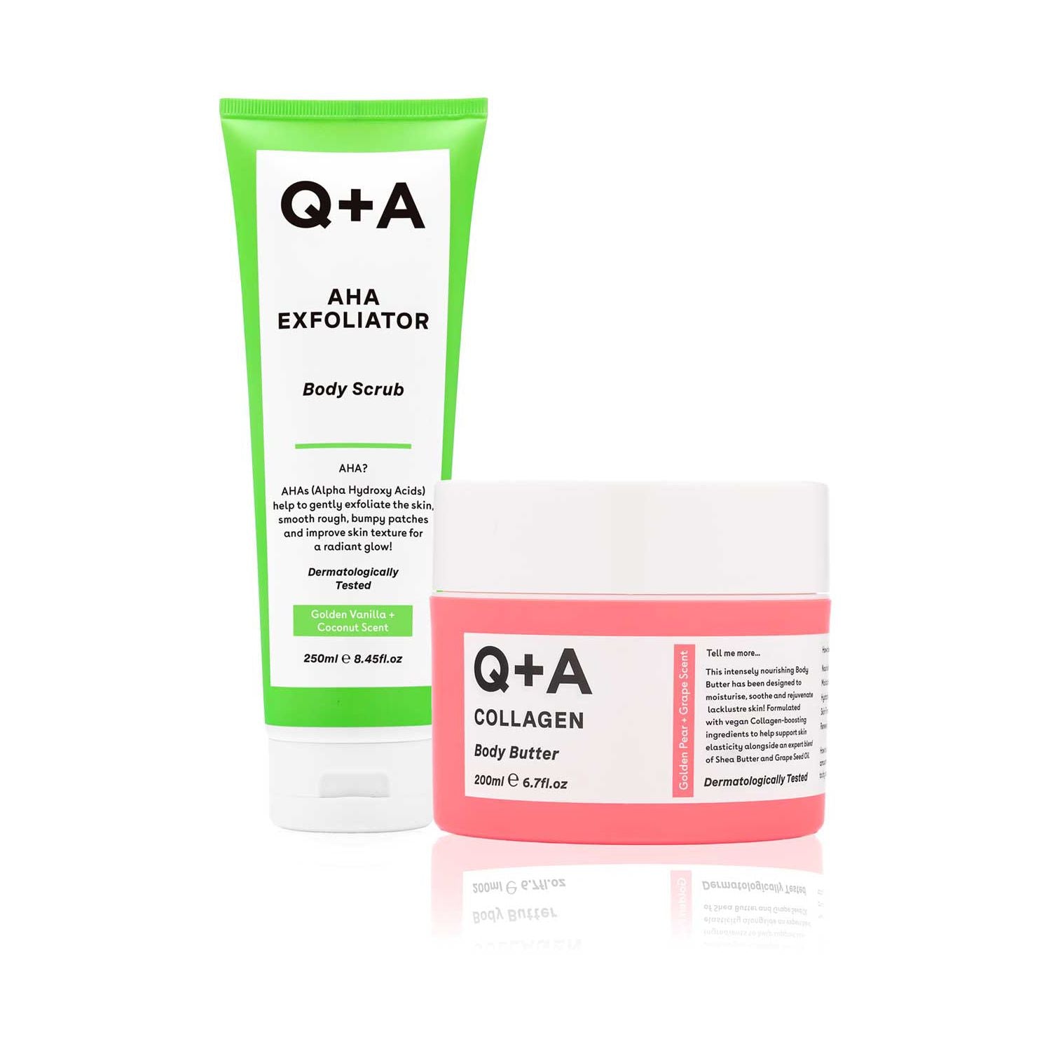 Q+A Smooth and Soften Bundle skincare set - British product