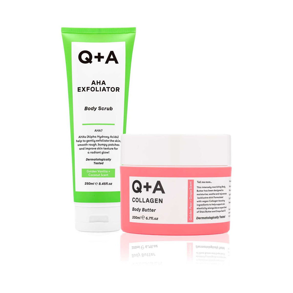 Q+A Smooth and Soften Bundle skincare set - British product