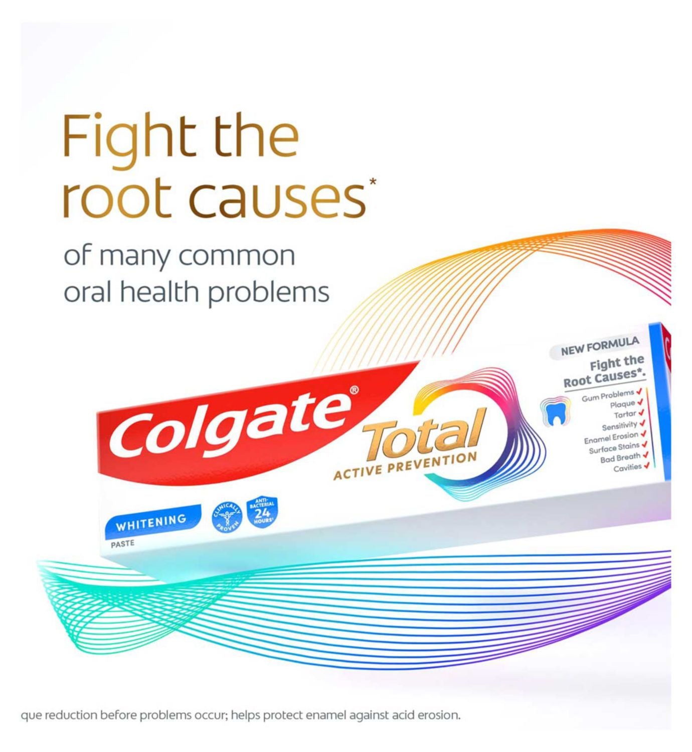 Colgate Total Active Prevention Whitening Toothpaste 125ml, imported from the UK