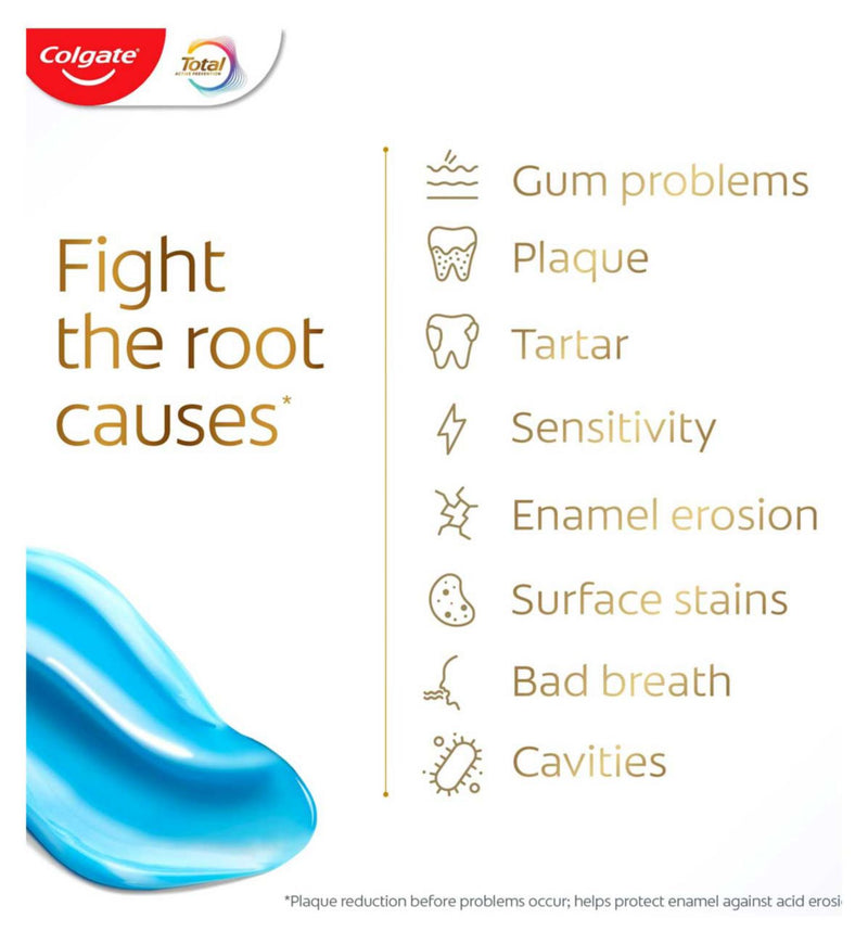 Colgate Total Active Prevention Whitening Toothpaste 125ml, imported from the UK