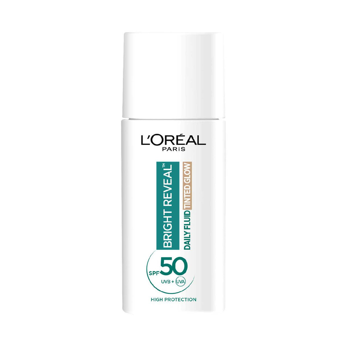 L'Oréal Paris Bright Reveal UV Fluid Tinted Glow Pearl SPF50+ 50ml, imported from the UK