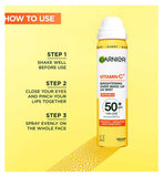 Garnier Vitamin C brightening sun cream mist 75ml (British brand)