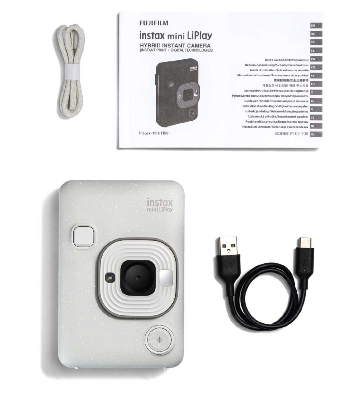 Instax hybrid instant camera Misty White (British brand)