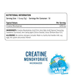 Applied Nutrition Creatine Monohydrate Powder Icy Blue Raz 250g - British product