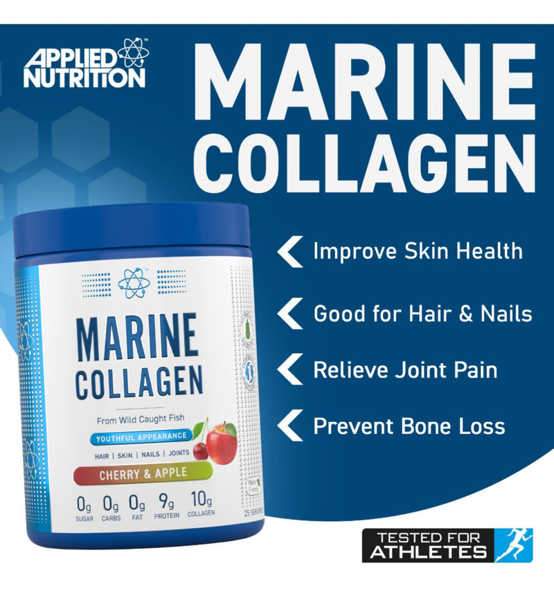 Applied Nutrition marine collagen powder Cherry & Apple 300g - British product