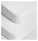Mothercare Essentials Moses Basket Fitted Sheet White 2s