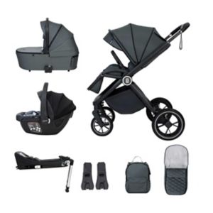 Babymore Kai Travel System Coco Car Seat Base Forest Grey Baby Prams