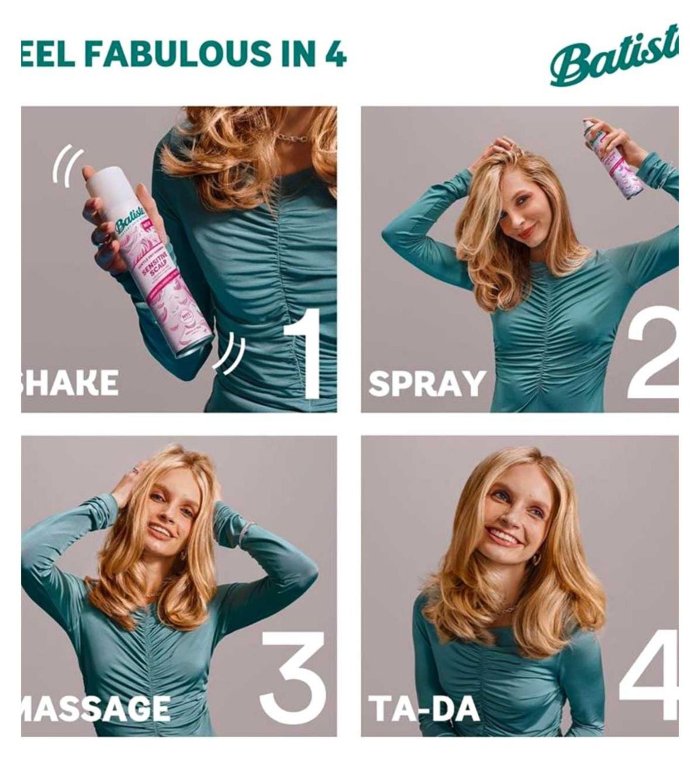 Batiste dry shampoo sensitive scalp light fragrance 200ml - British product
