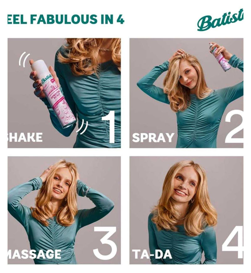 Batiste dry shampoo sensitive scalp light fragrance 200ml - British product