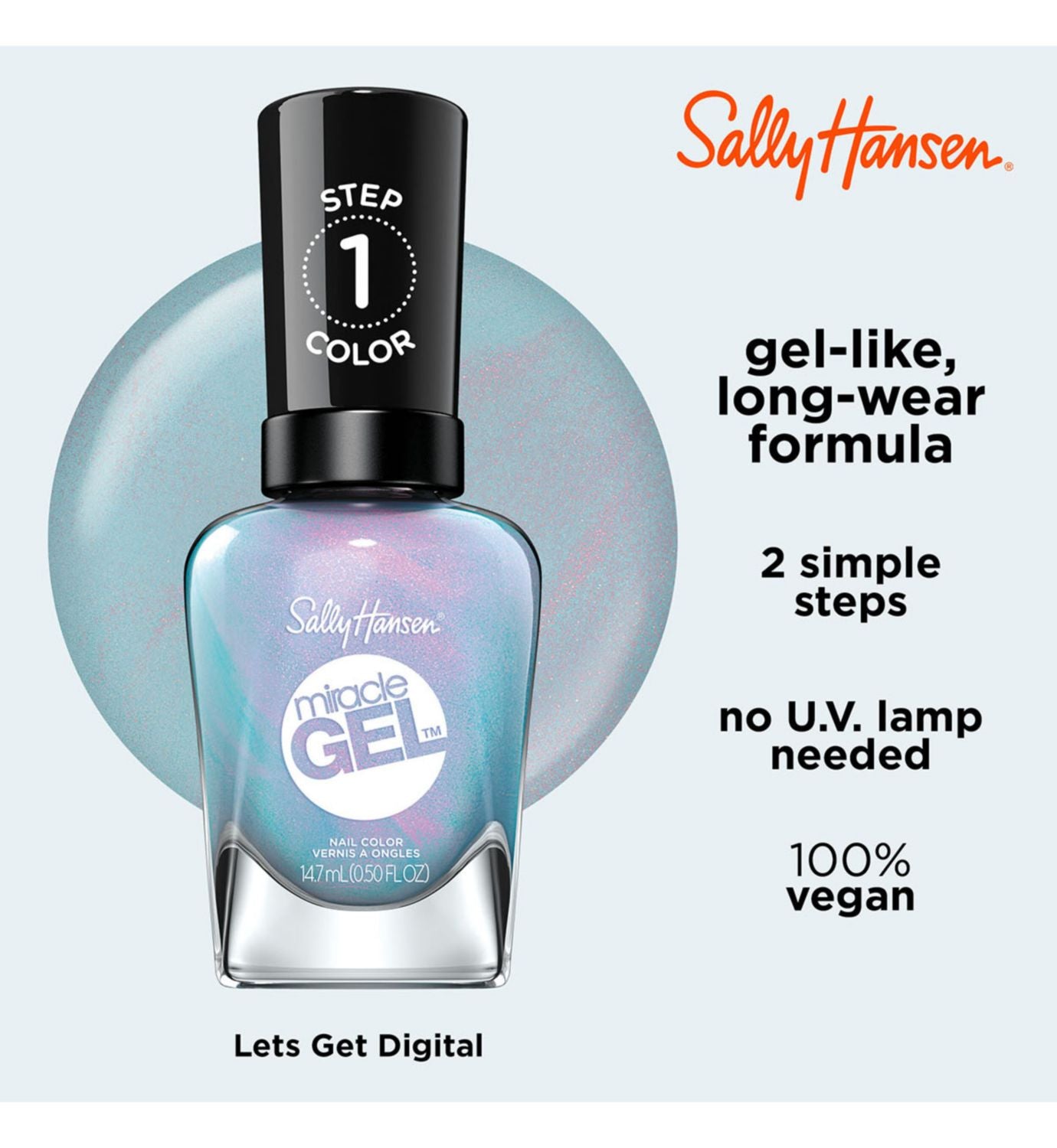 Sally Hansen Miracle Gel nail polish Let's Get Digital 14.7ml, UK version