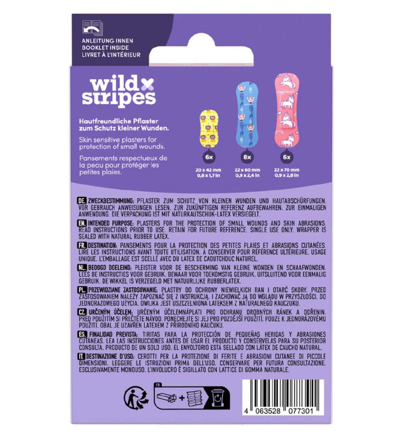 Wild Stripes Kids Fantasy Plasters 20s (British brand)