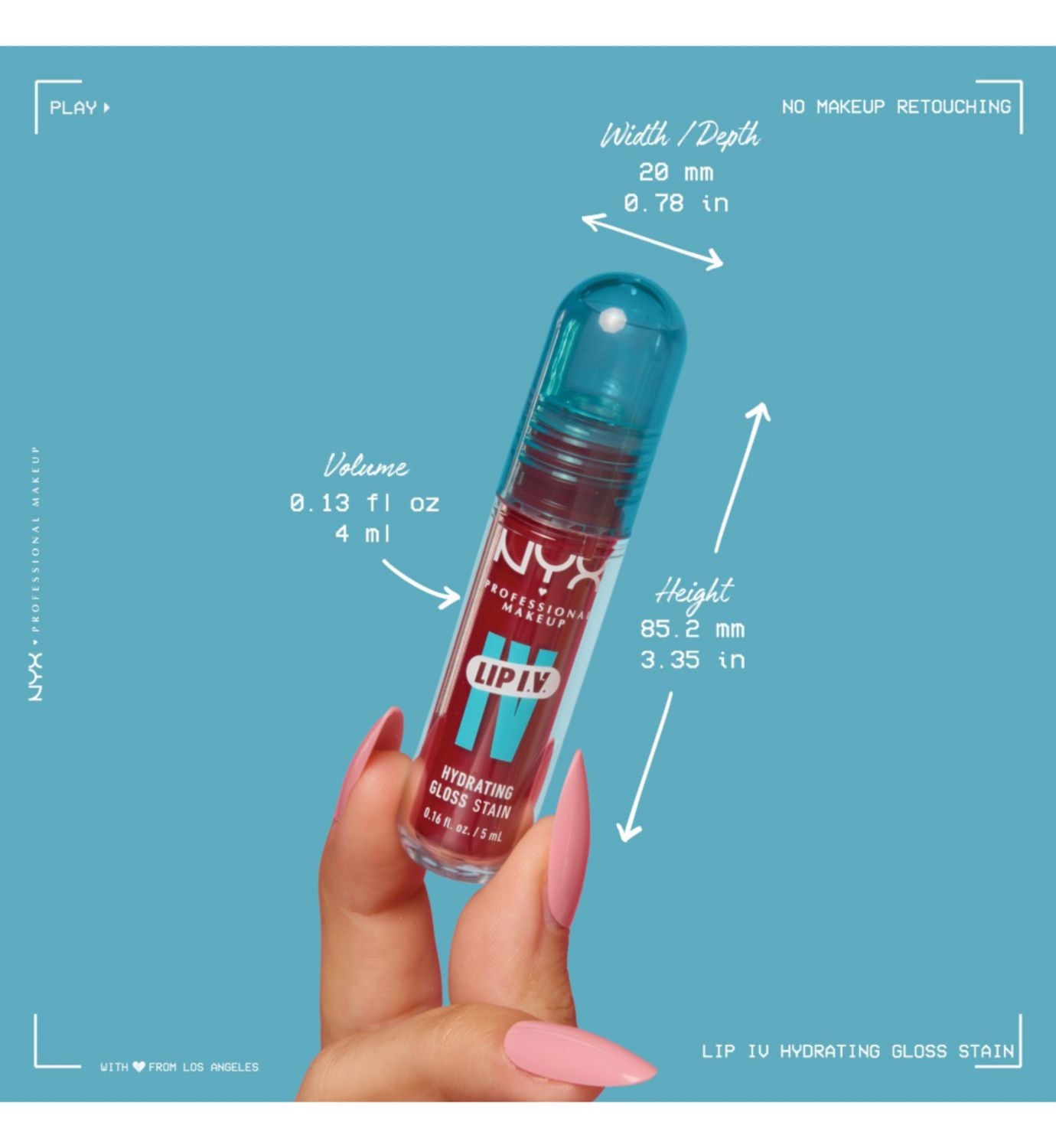 NYX Professional Makeup Lip Gloss Hydrating Gloss Stain, imported from the UK