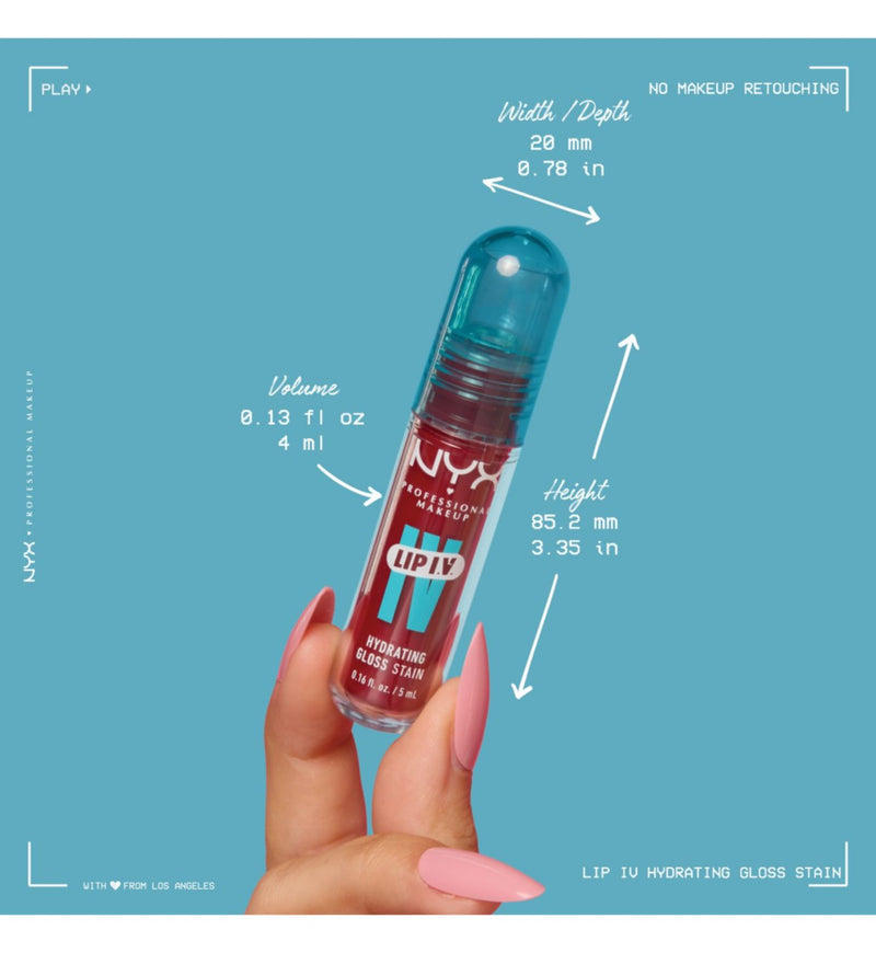 NYX Professional Makeup Lip Gloss Hydrating Gloss Stain, imported from the UK