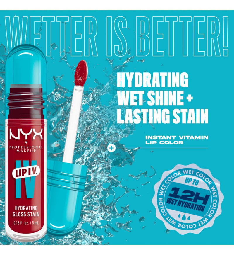 NYX Professional Makeup Lip Gloss Hydrating Gloss Stain, imported from the UK