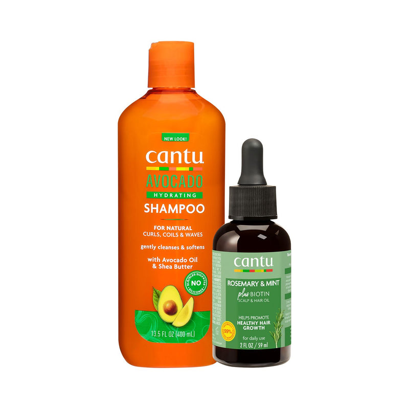 Cantu Avocado Shampoo & Rosemary Mint Scalp Oil - British product