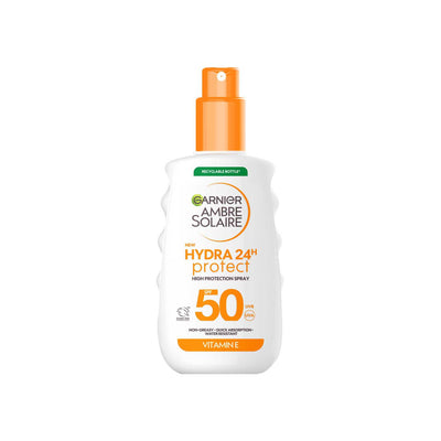 Boots Garnier Ambre Solaire Hydra 24H Protect SPF50 Sun Cream Spray 150ml- Buy online at McGrocer