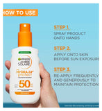 Garnier Ambre Solaire SPF50 sun cream spray 150ml, UK version