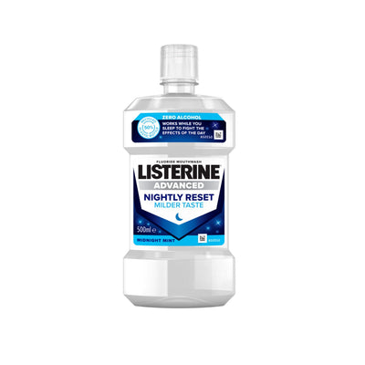 Boots LISTERINE Advanced Nightly Reset Zero Alcohol Mouthwash 500ml- Buy online at McGrocer
