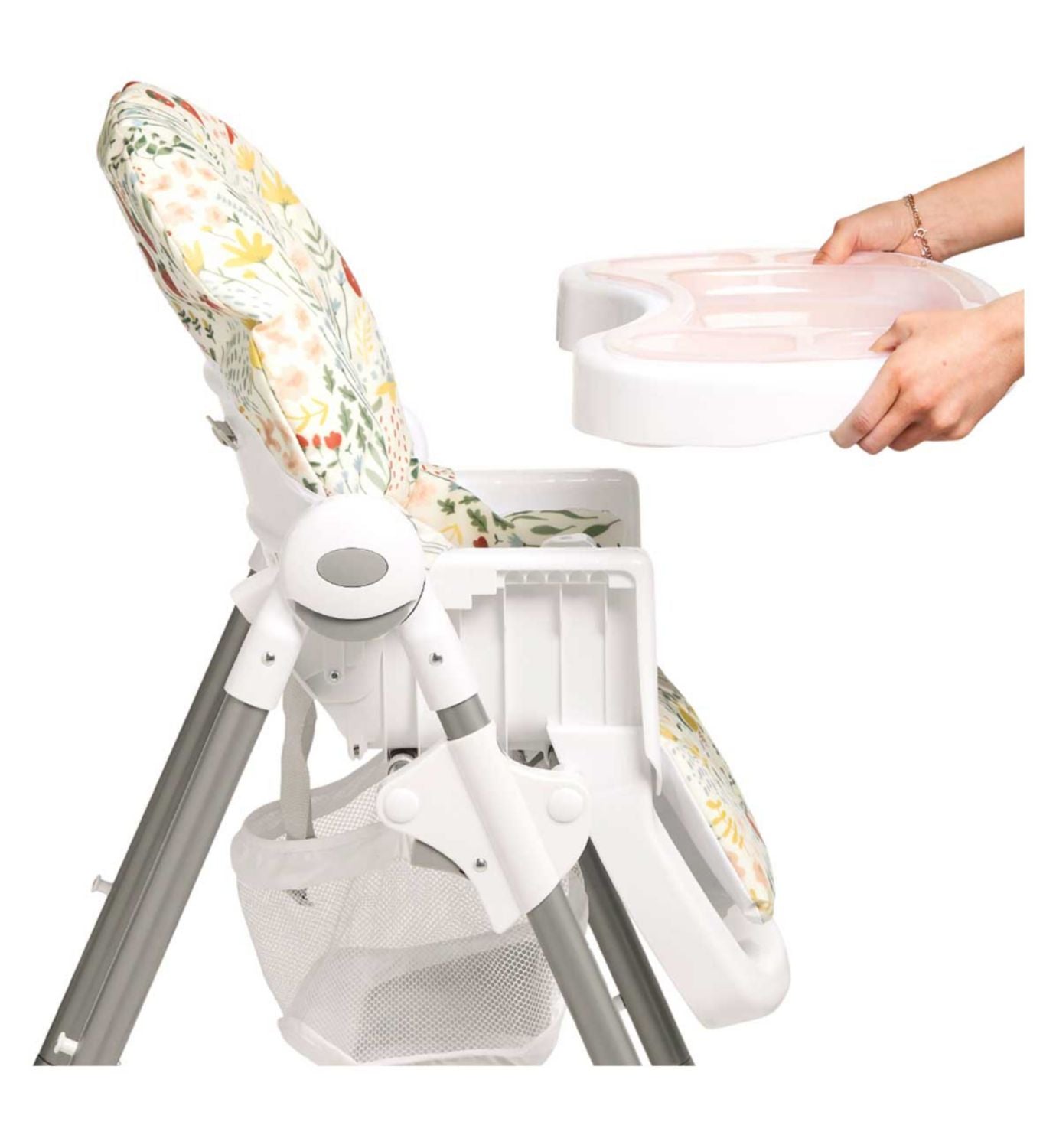 Mamas & Papas Snax Highchair Fruit Garden, imported from the UK