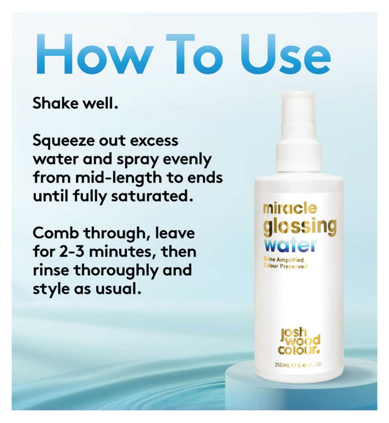 Josh Wood Colour Miracle Glossing Water 250ml, UK version