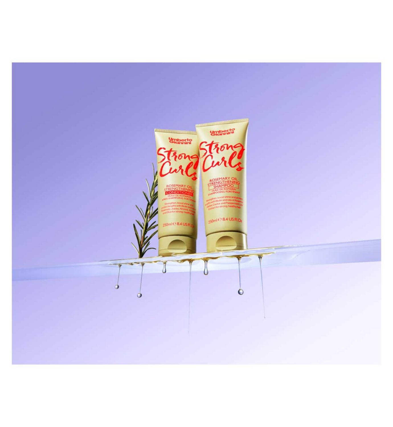 Umberto Giannini shampoo Strong Curls Rosemary Oil 250ml (British brand)