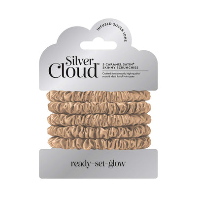 Boots Silver Cloud Silver Ion Satin Hair Scrunchies Caramel 5 Pack- Buy online at McGrocer