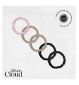 Silver Cloud mixed satin skinny scrunchies 5 pack (British brand)
