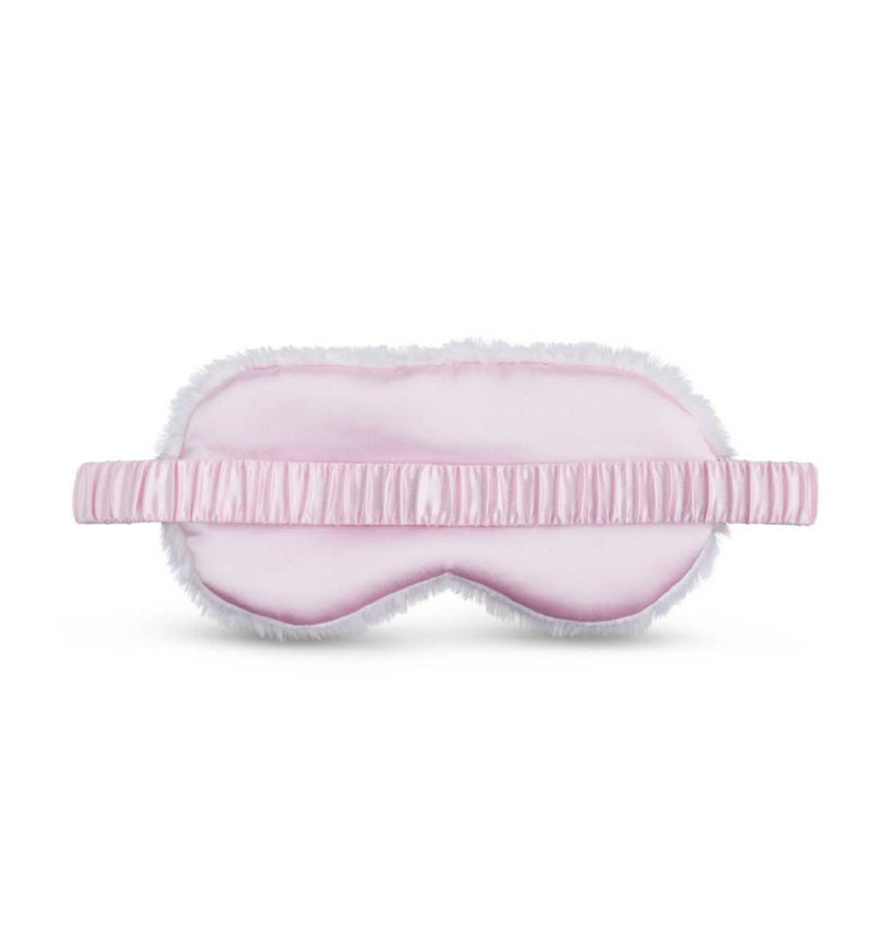 Silver Cloud pink Fluffy Satin Sleep Eye Mask (British brand)