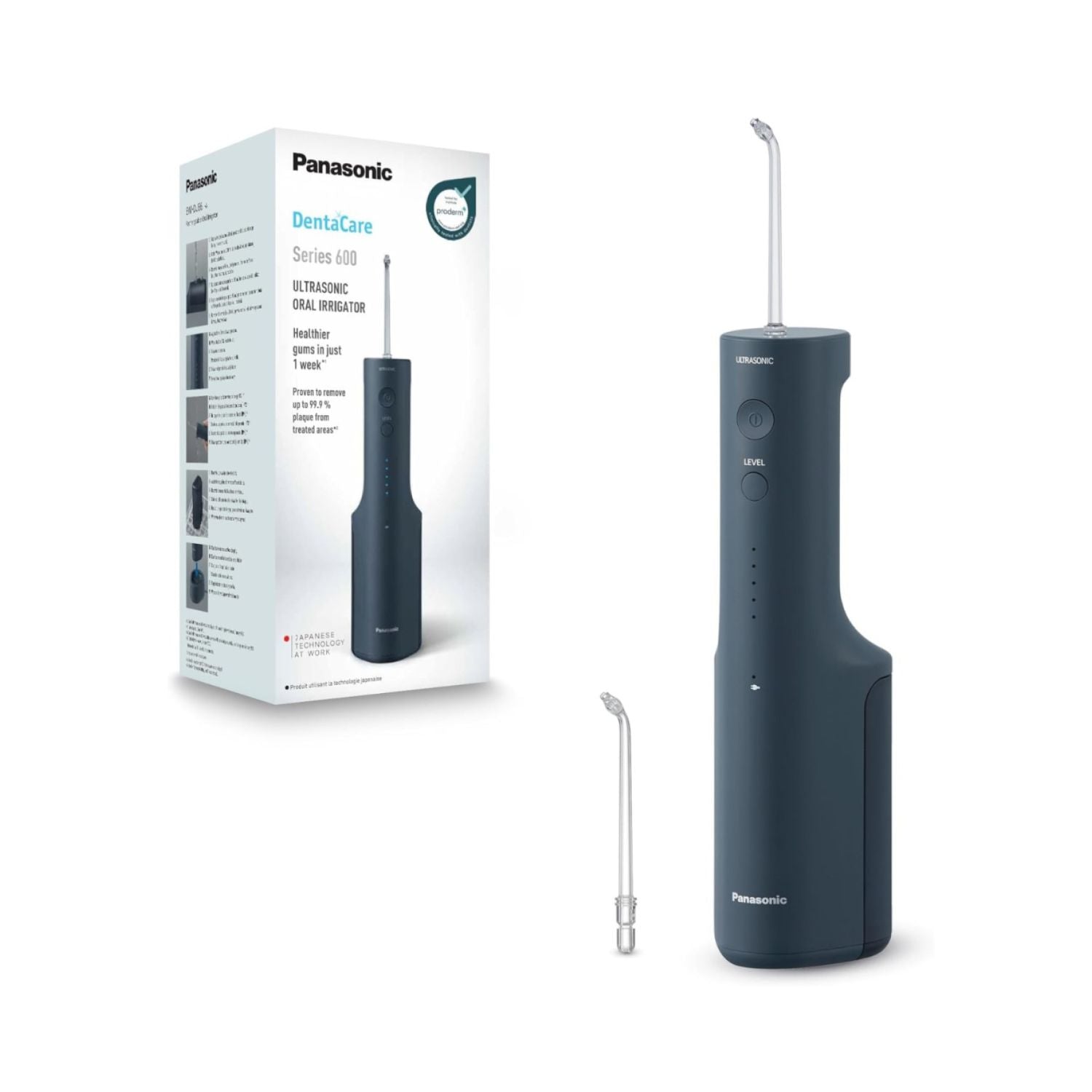 Panasonic cordless water flosser with ultrasonic technology imported from the UK