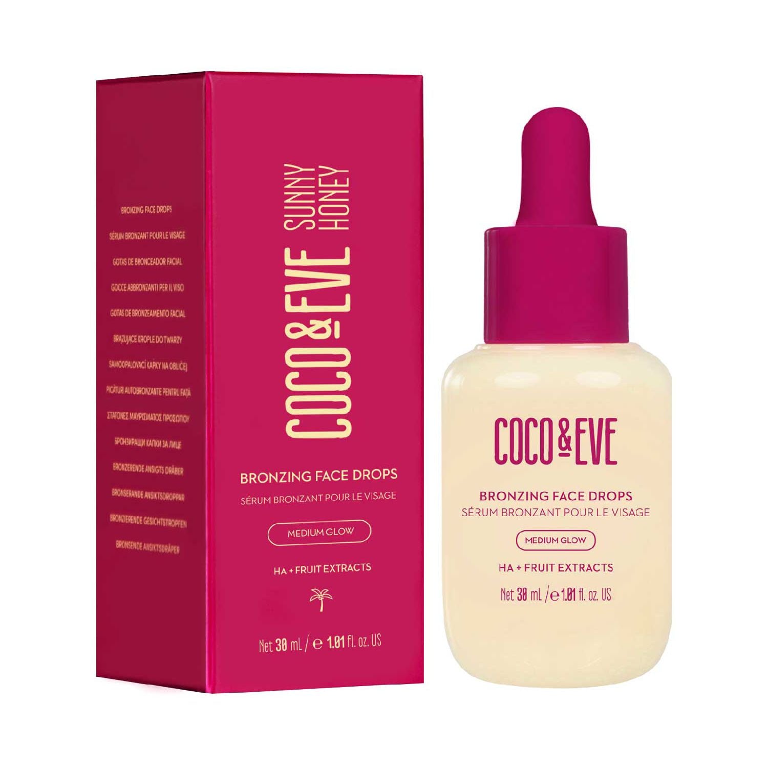 COCO & EVE Bronzing Face Drops Medium 30ml – Britisches Produkt