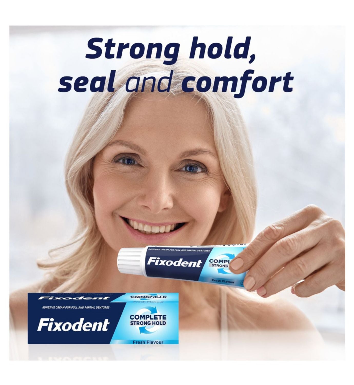 Fixodent denture adhesive fresh flavour 70g (British brand)