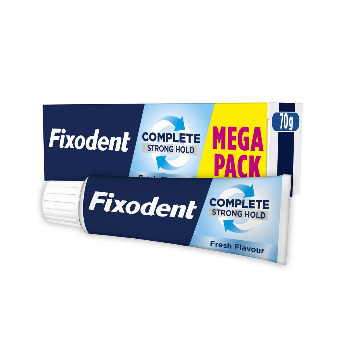 Fixodent denture adhesive fresh flavour 70g (British brand)