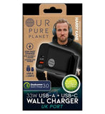 Our Pure Planet Harry Kane 30W USB A  USB C UK Wall Charger