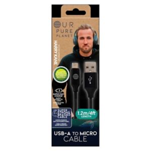 Our Pure Planet USB micro cable 1.2m, imported from the UK