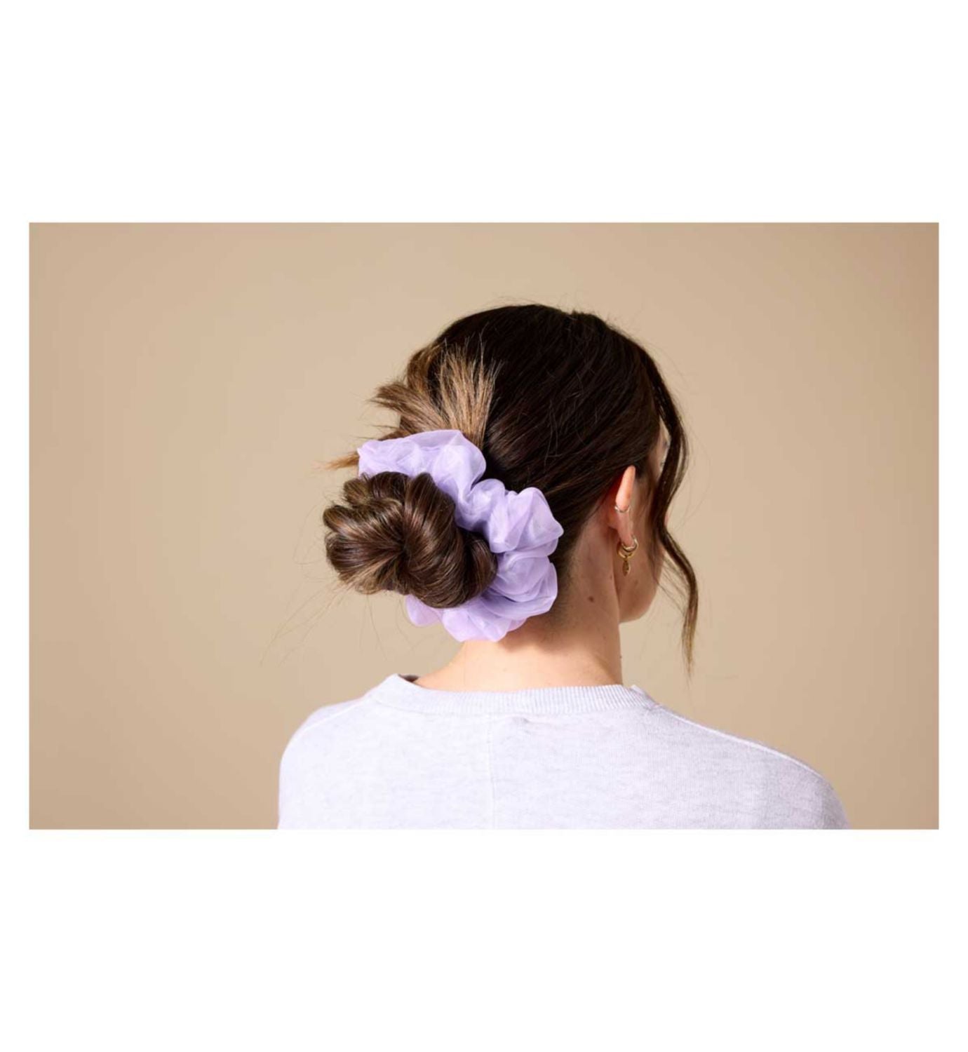 Boots large purple scrunchie, imported from the UK